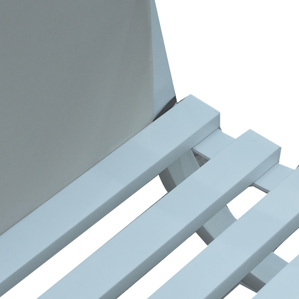 Casa Fiora White Steel Bench