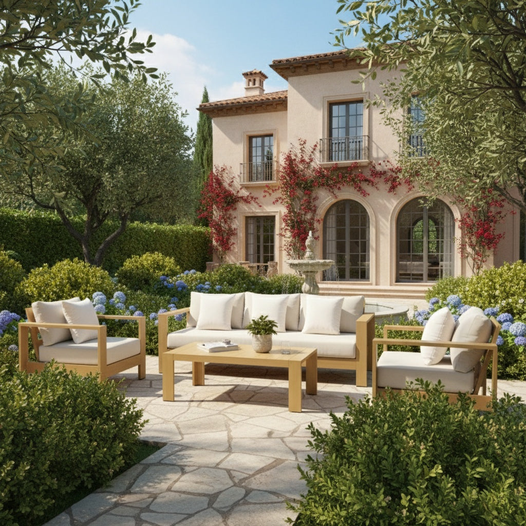 Casa Fiora Outdoor Lounge Set with Coffee & Side Table