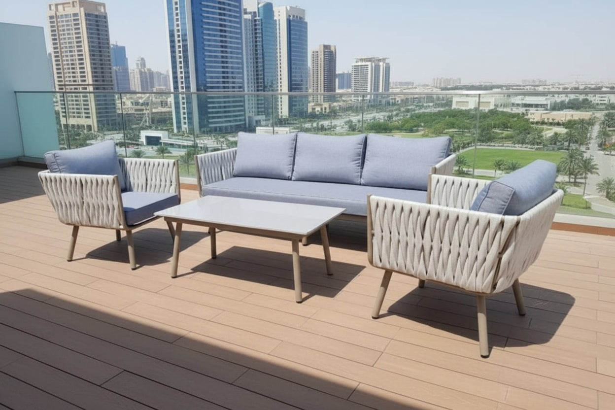 Casa Fiora Modern Outdoor Lounge Set | Comfortable Patio Sofa with Stylish Coffee Table