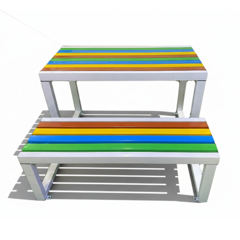 Casa Fiora Multi Color Wood Bench