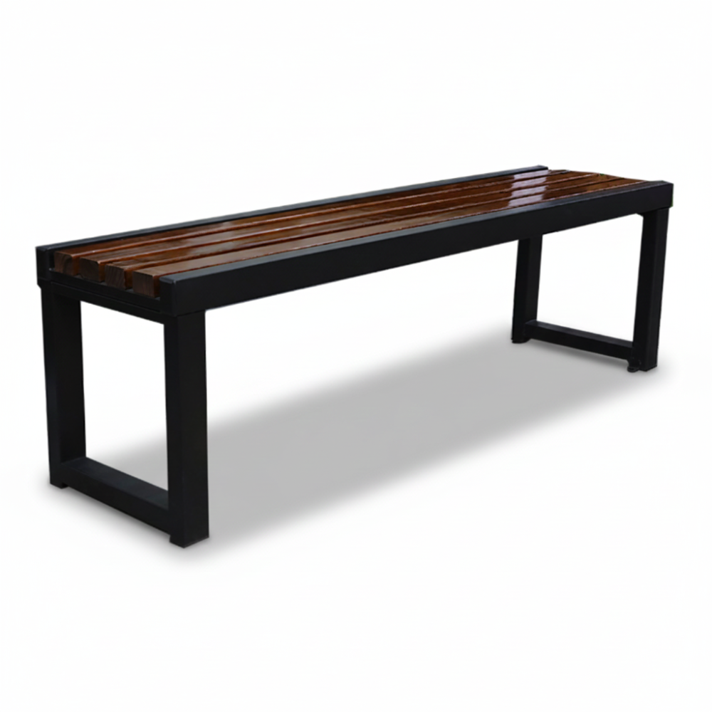 Casa Fiora Outdoor Picnic Table Set with Wooden Slats & Metal Frame