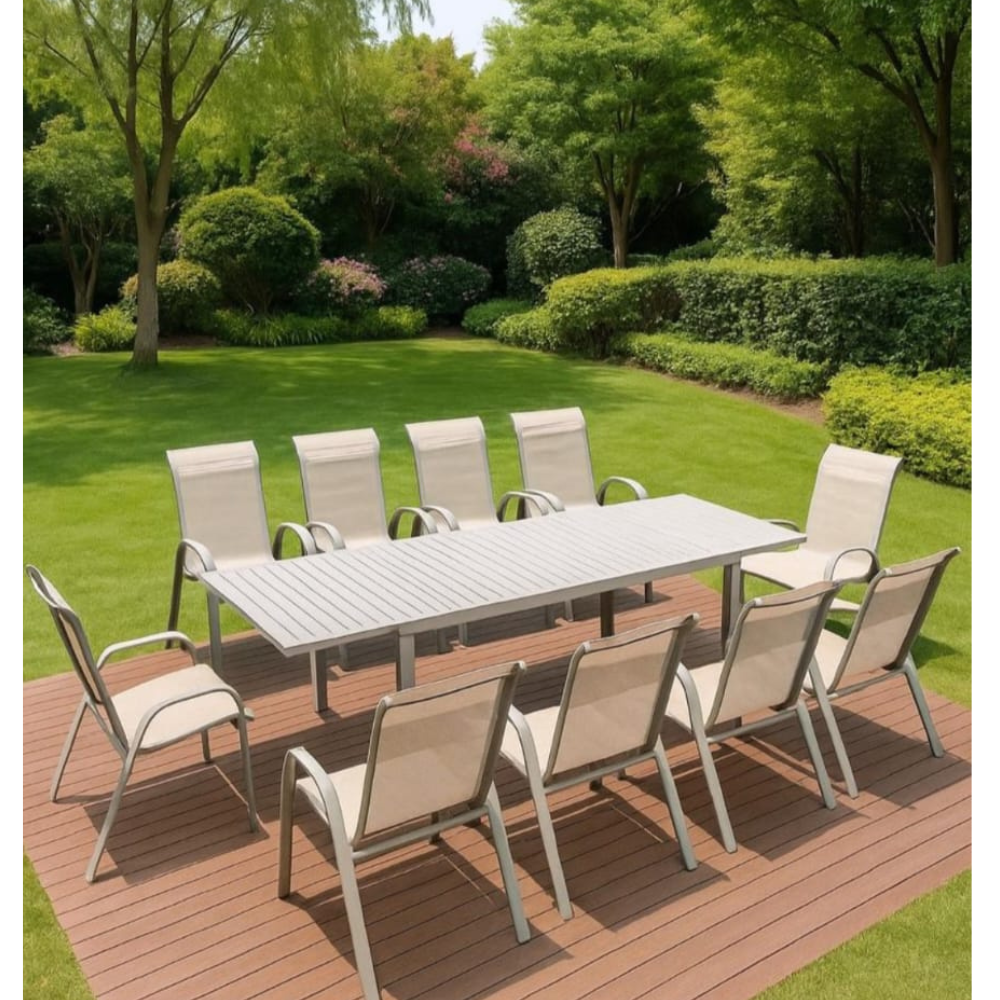 Casa Fiora Large Outdoor Dining Set with Aluminum Frame
