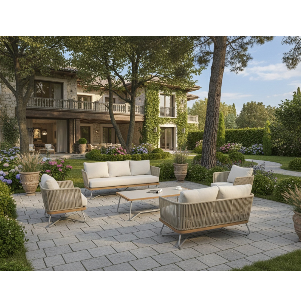 Casa Fiora 7-Seater Aluminum Outdoor Lounge Set