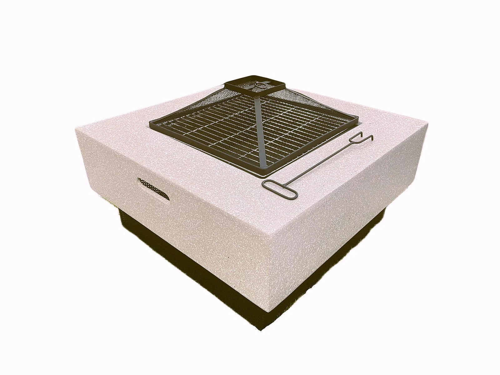 Casa Fiora Portable Outdoor Fire Pit BBQ Grill Garden Stove Fireplace Square Shape