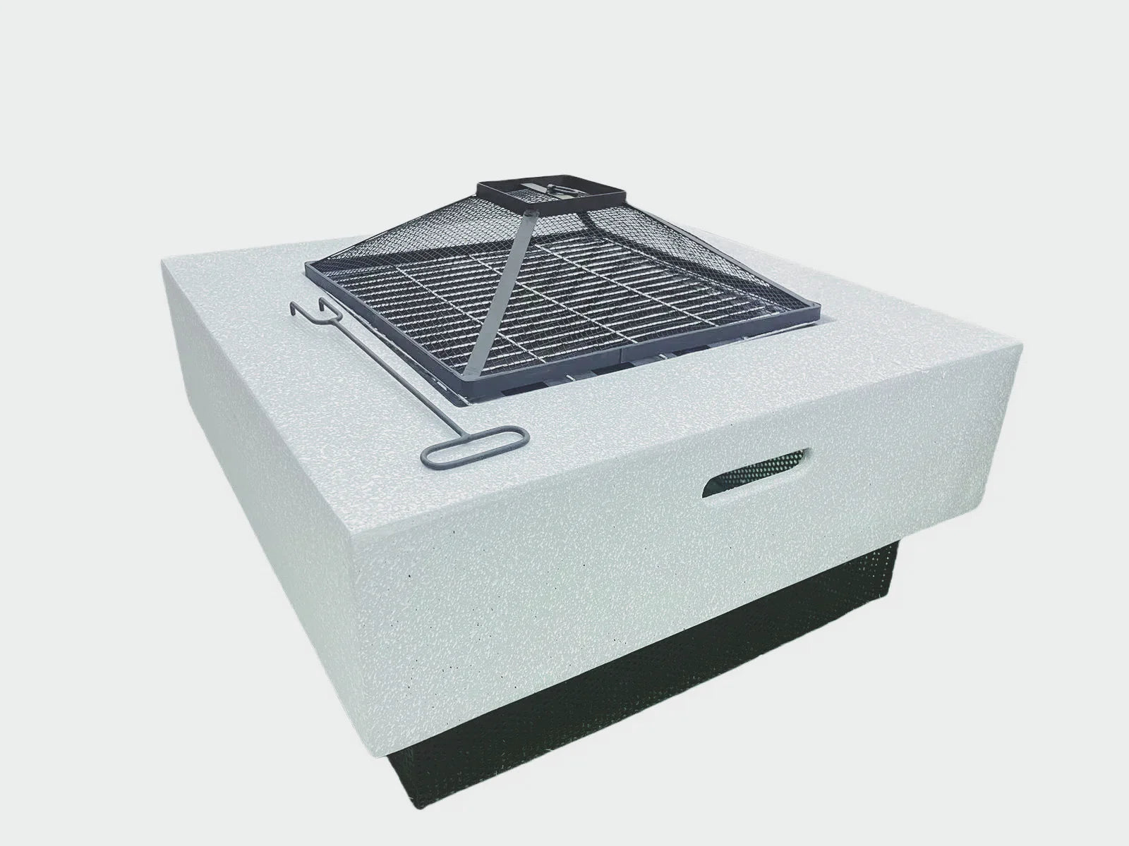 Casa Fiora Portable Outdoor Fire Pit BBQ Grill Garden Stove Fireplace Square Shape