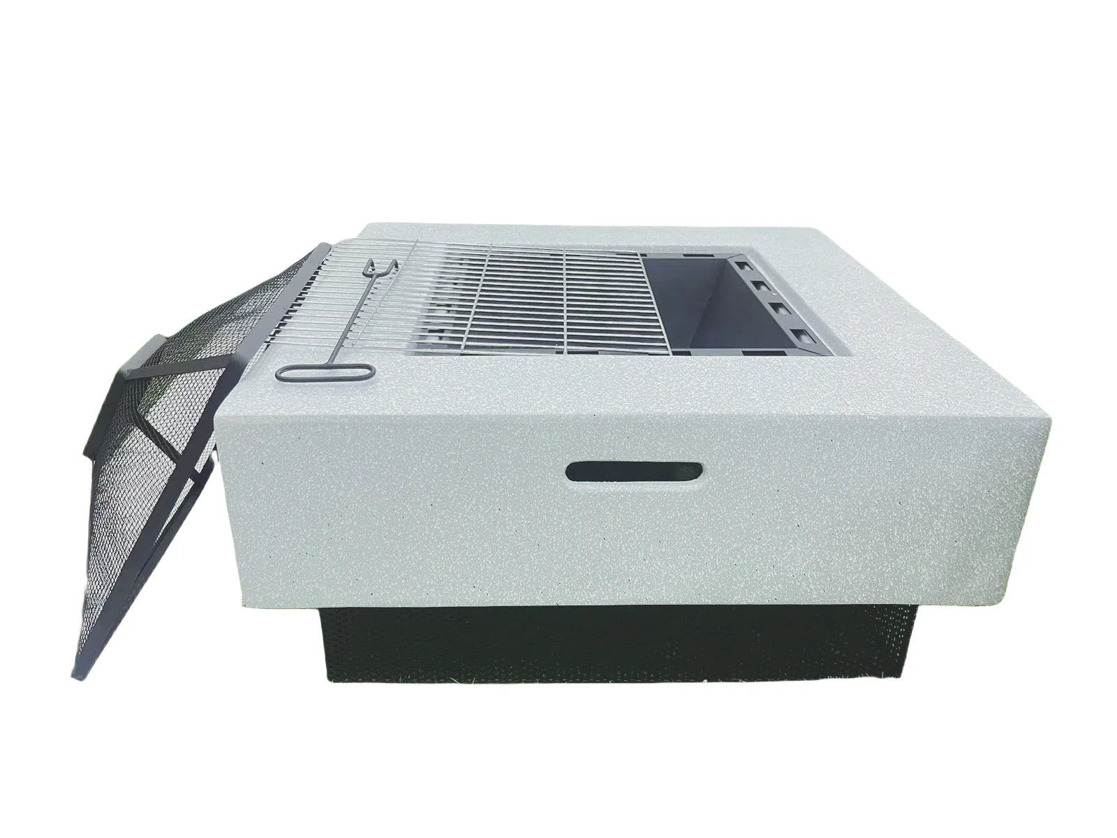 Casa Fiora Portable Outdoor Fire Pit BBQ Grill Garden Stove Fireplace Square Shape