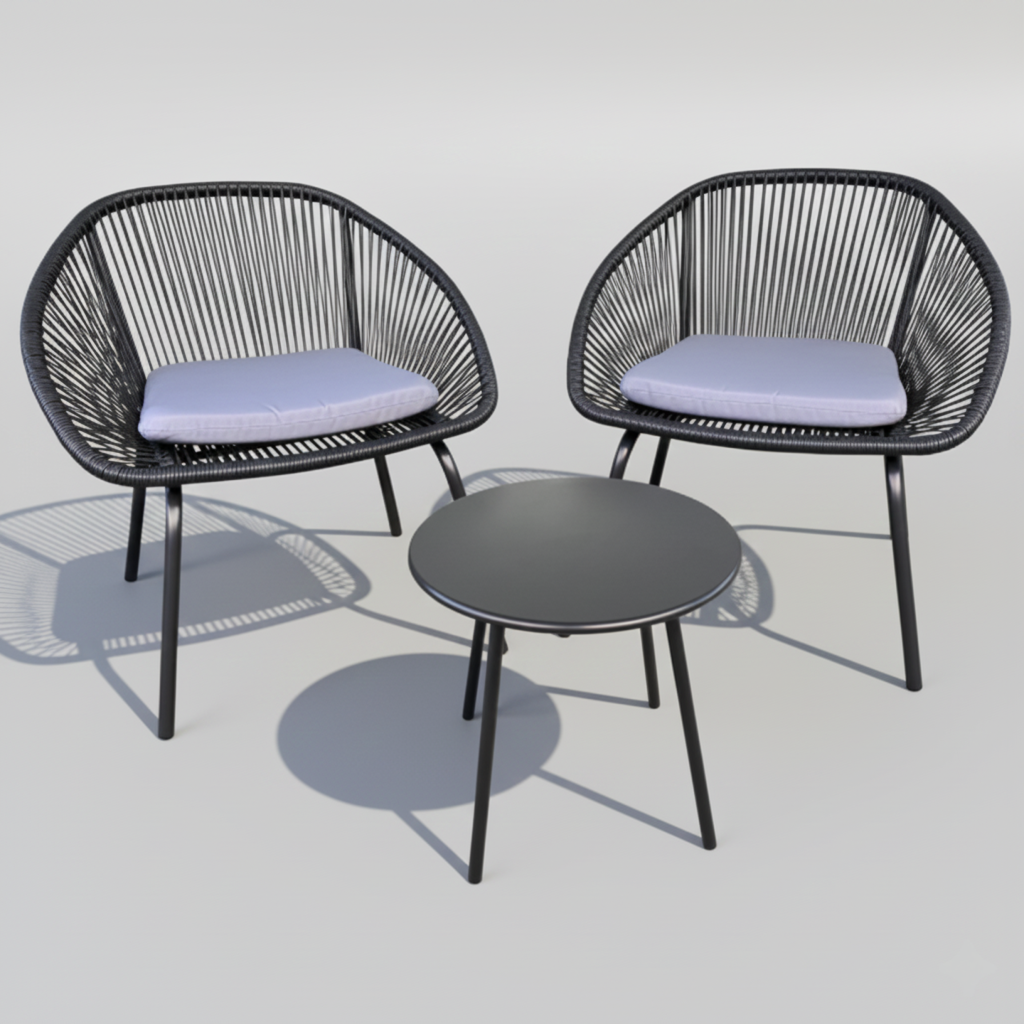 Casa Fiora Rope Balcony  Chair & Table