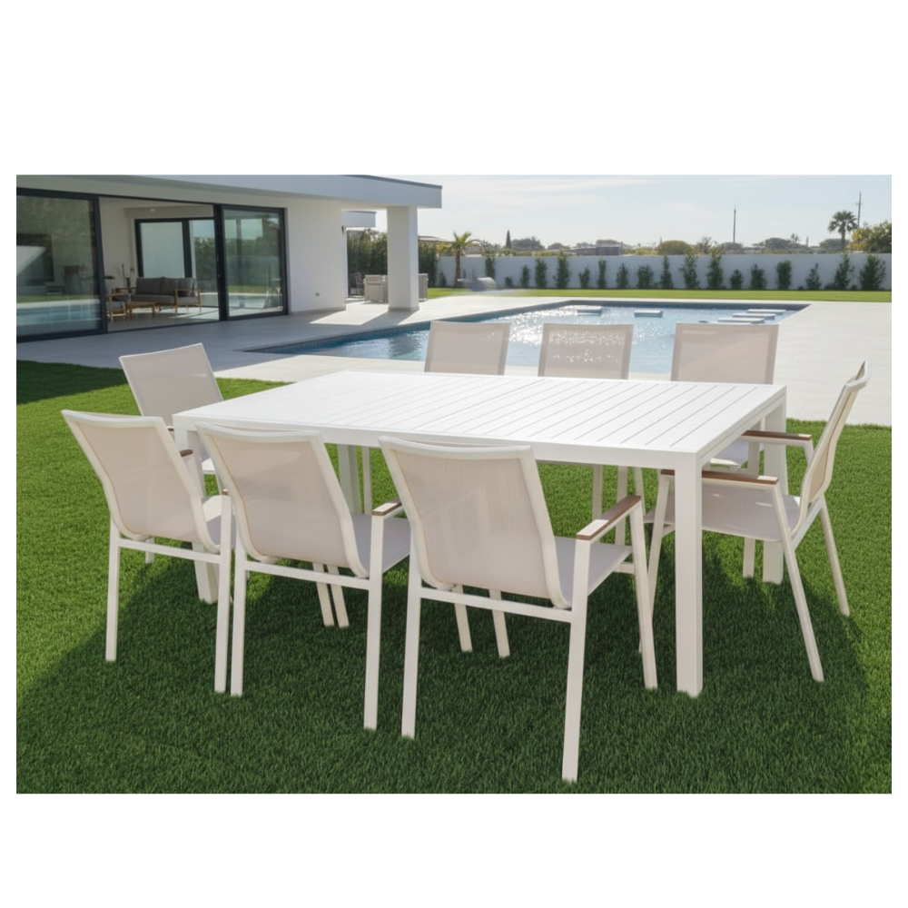 Casa Fiora Contemporary Garden Dining Table & Chairs Set